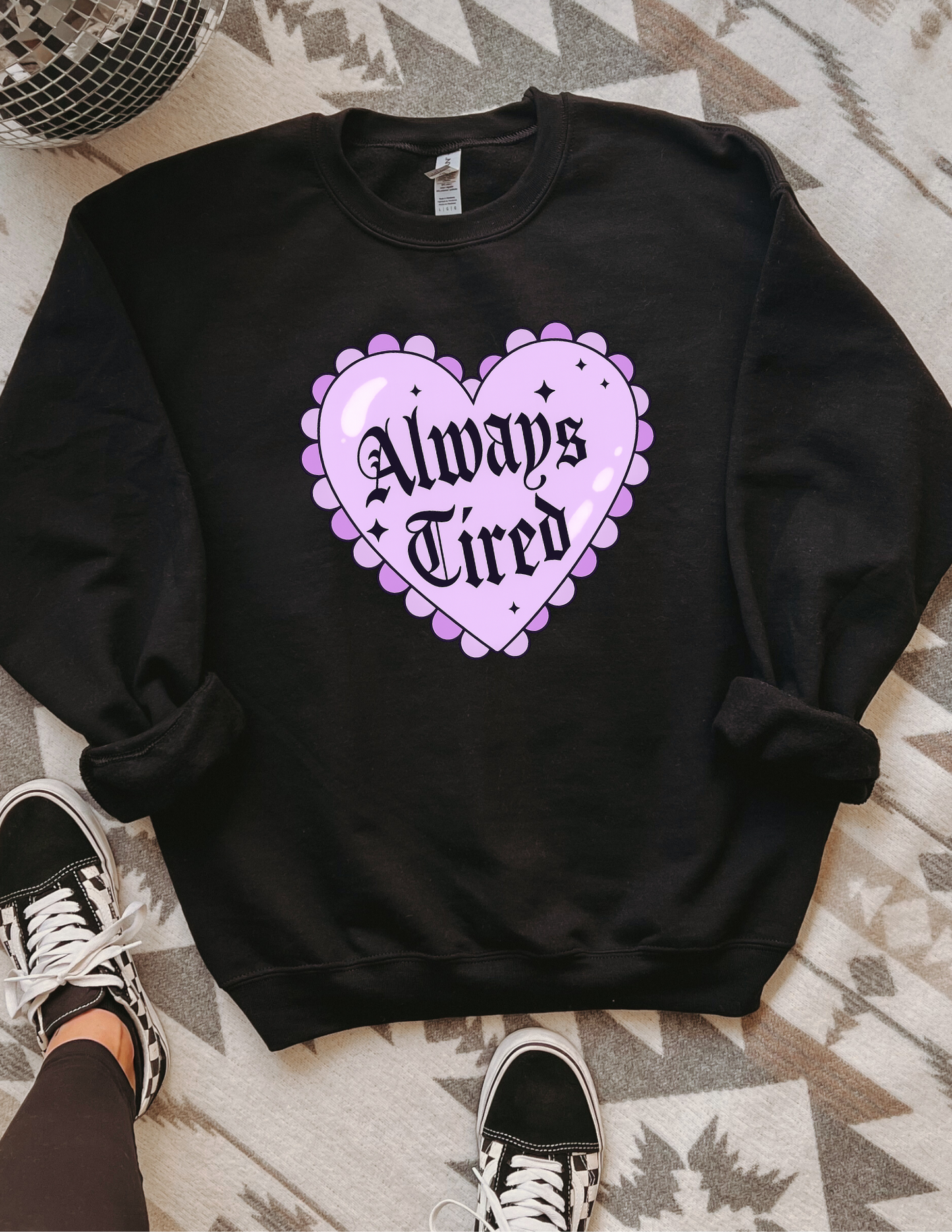 Always Tired (purple) apparel