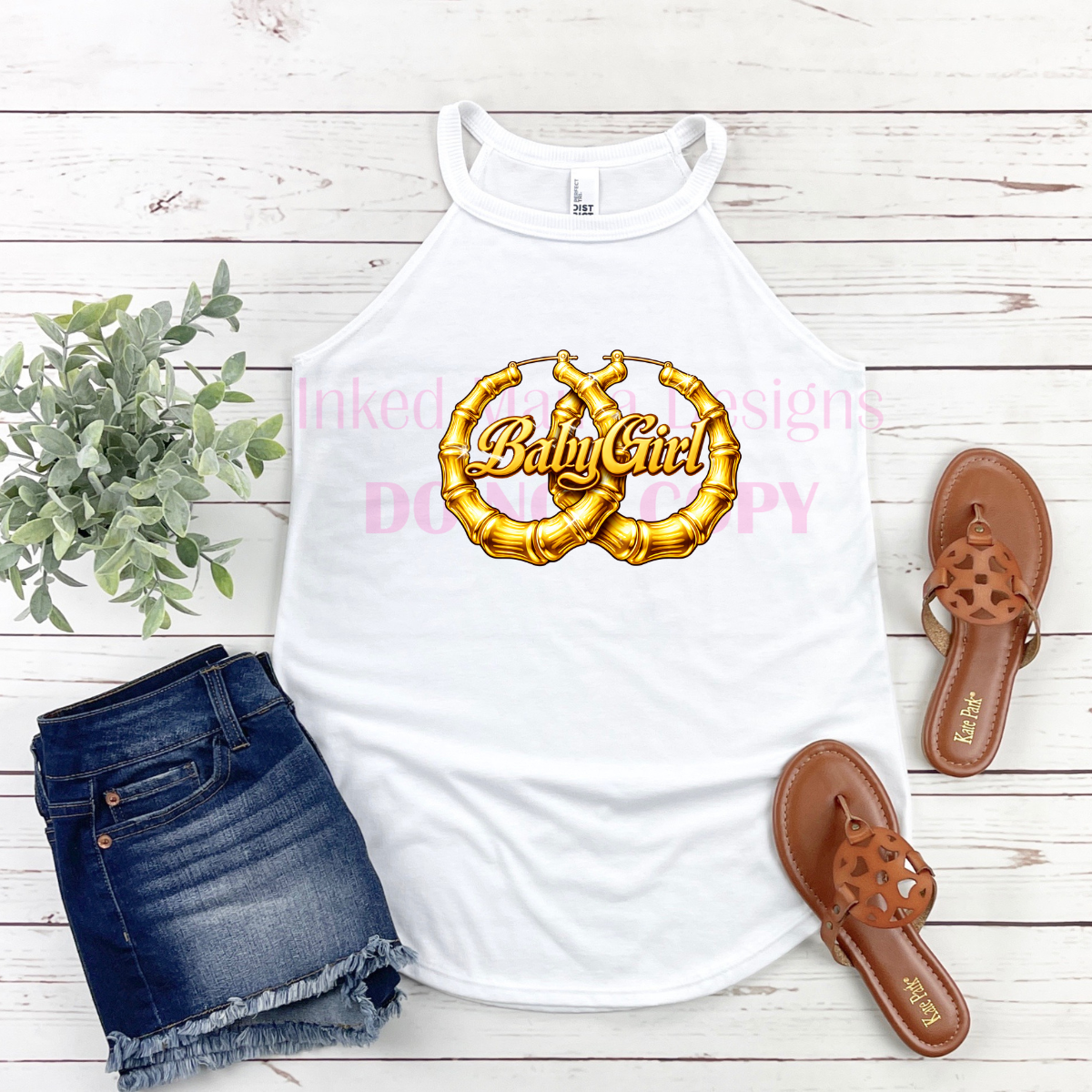Baby Girl Hoops Tee or Tank