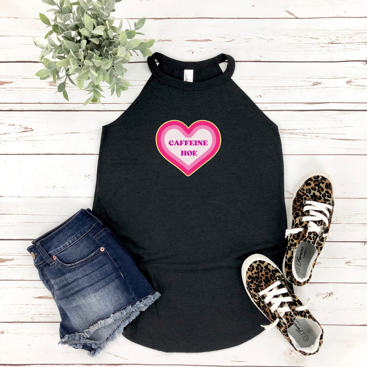 Caffeine Hoe Rocker Tank