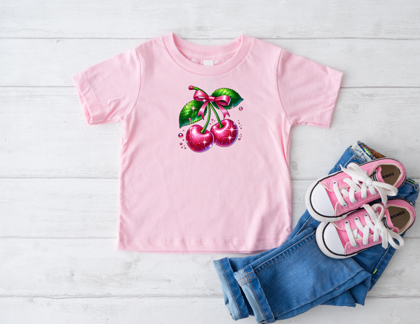 Cherry Sparkle Kids Tee