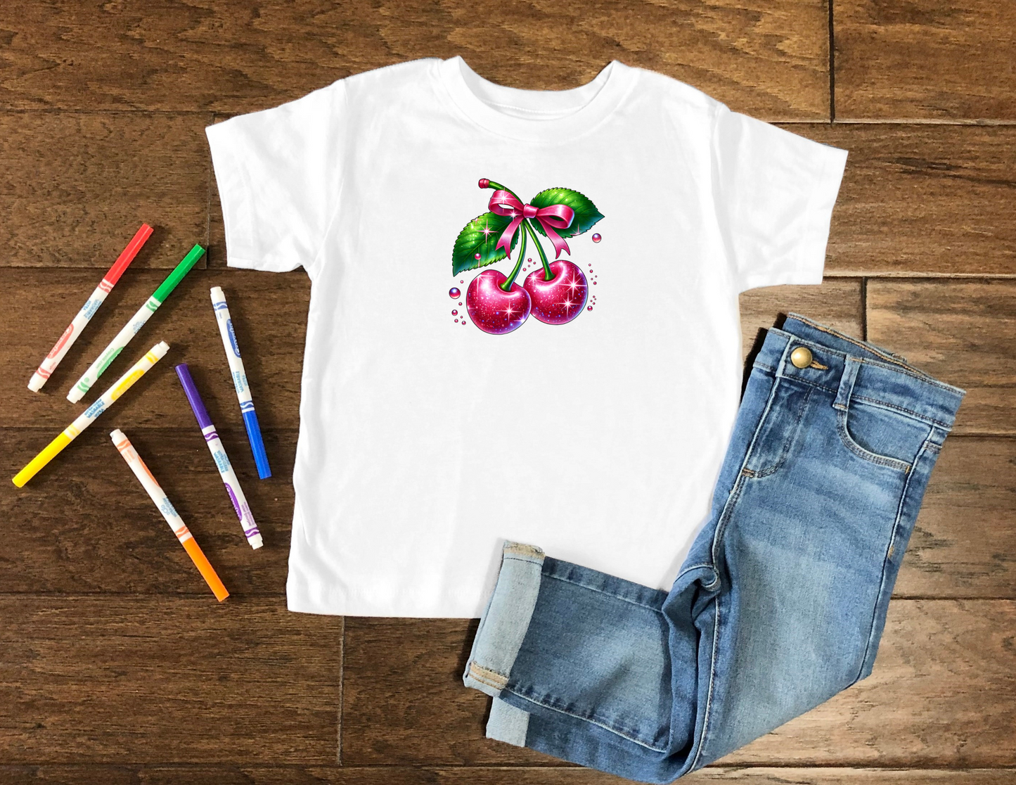 Cherry Sparkle Kids Tee