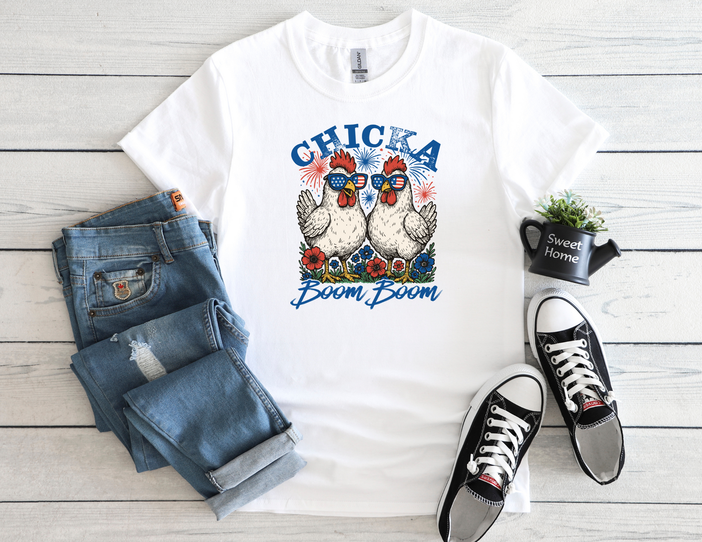 Womens - Chicka Boom Boom Tee