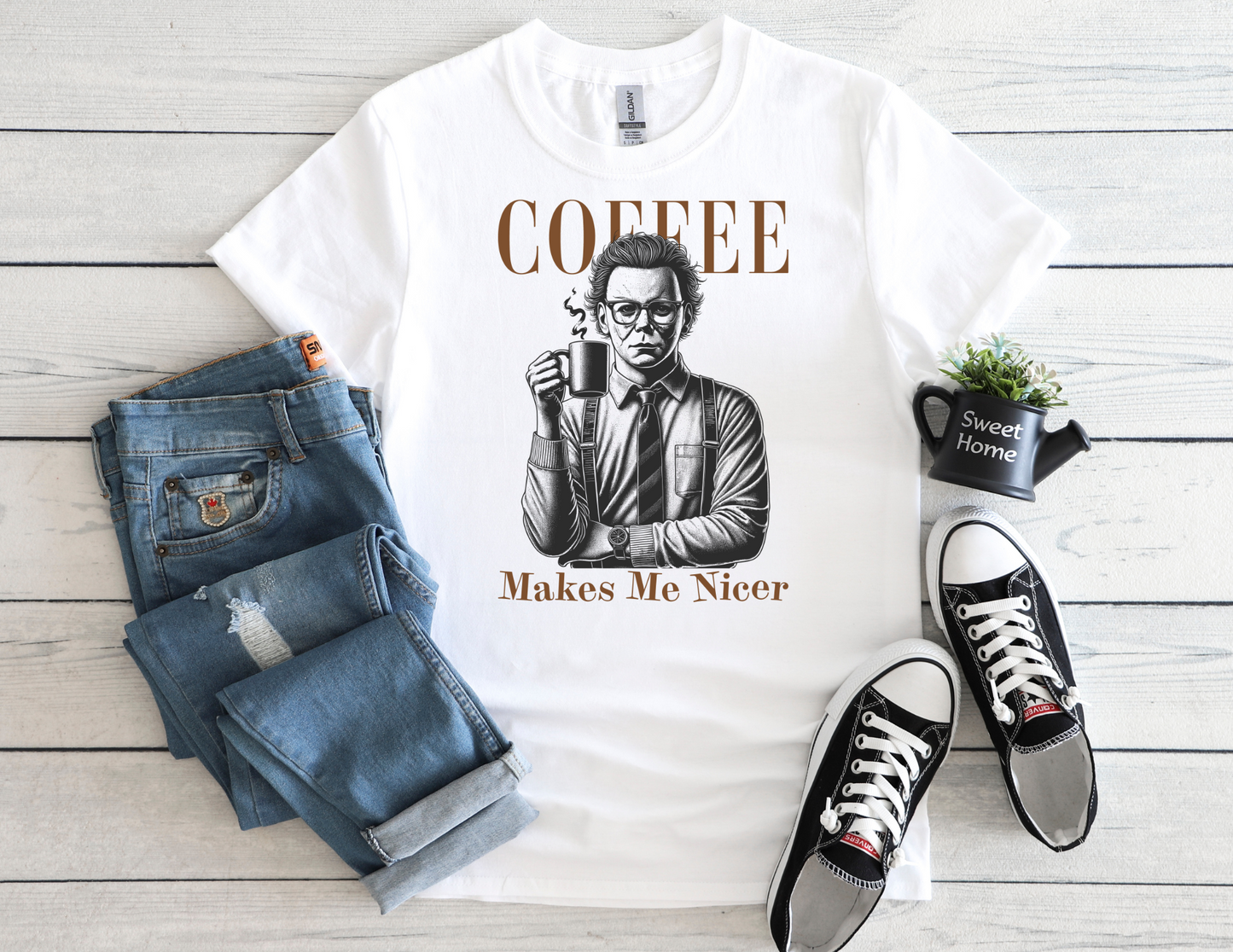 Coffee Makes Me Nicer Tee