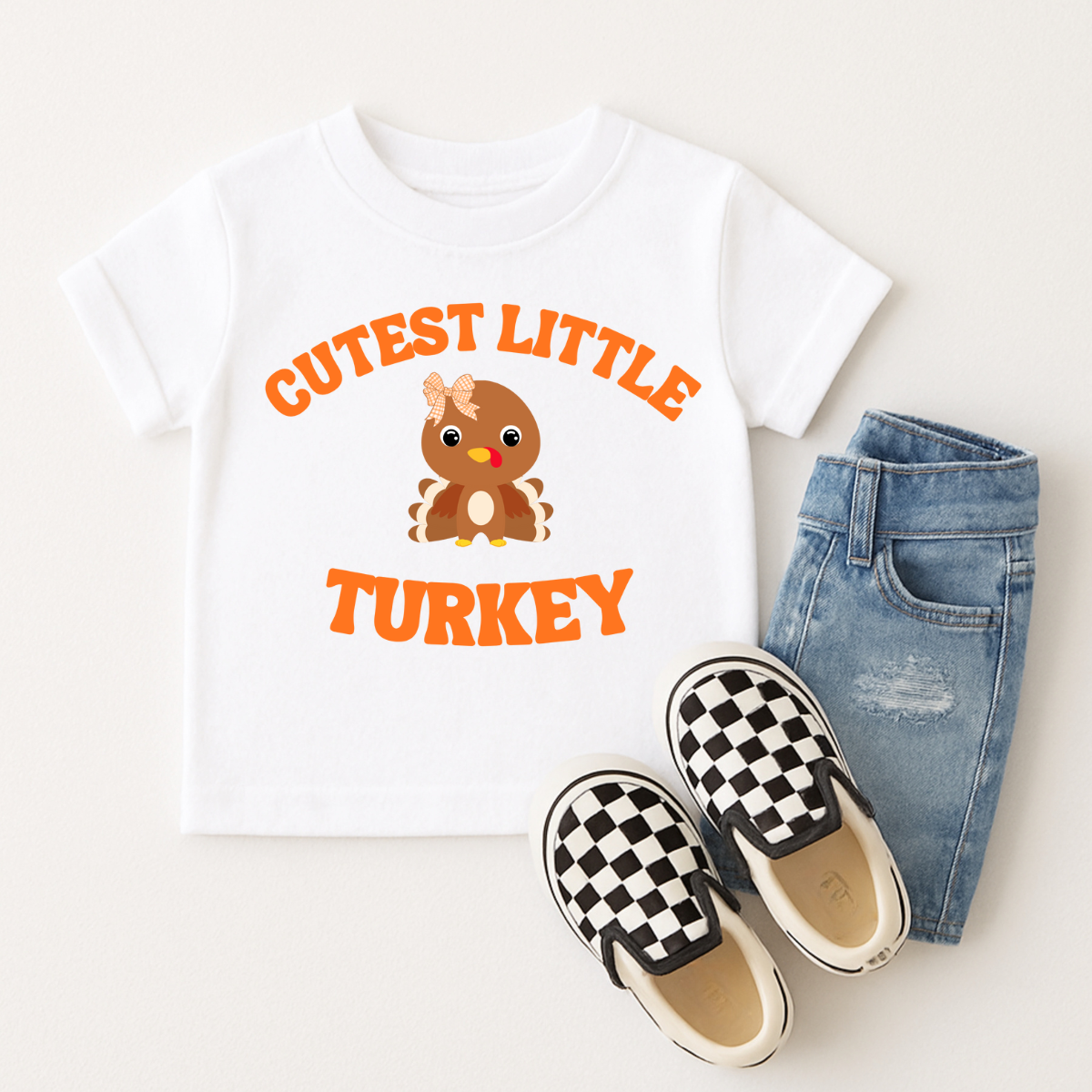 Cutest Little (girl) Turkey Kids Tee