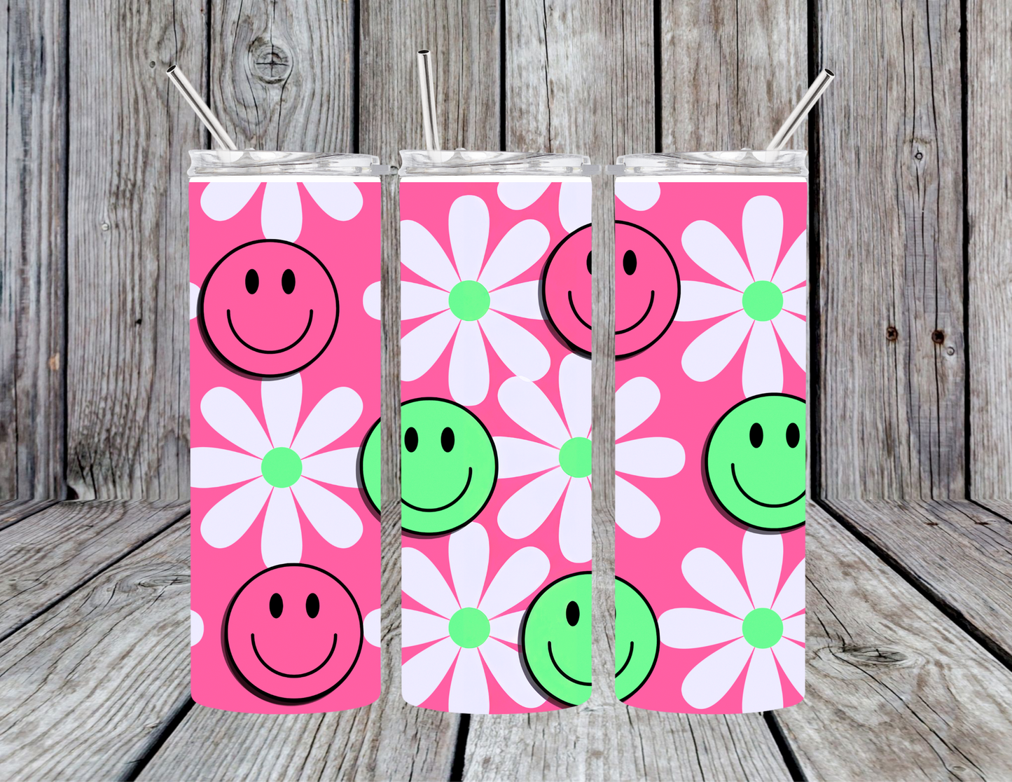 Daisy Smiles (choose color) Tumbler