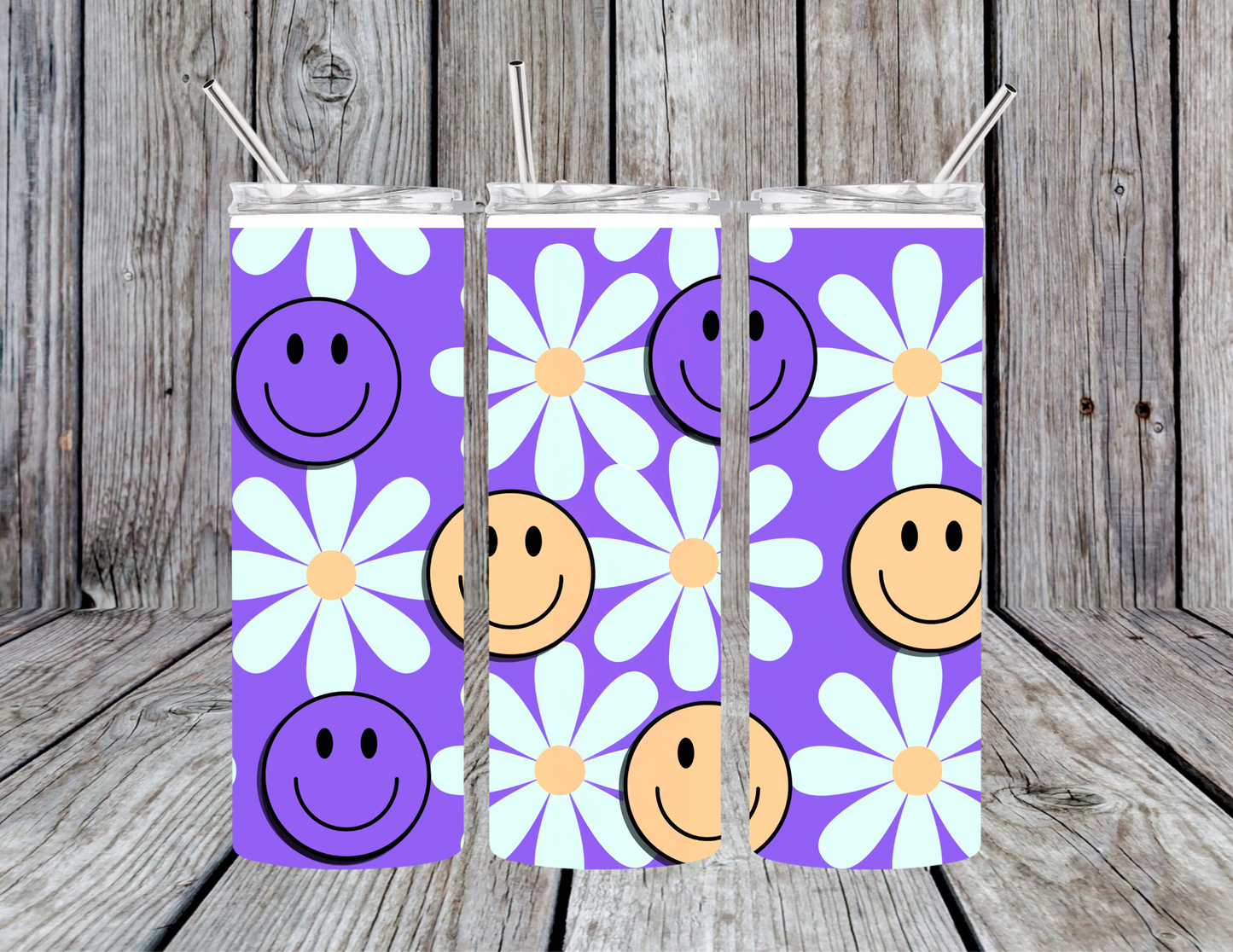 Daisy Smiles (choose color) Tumbler