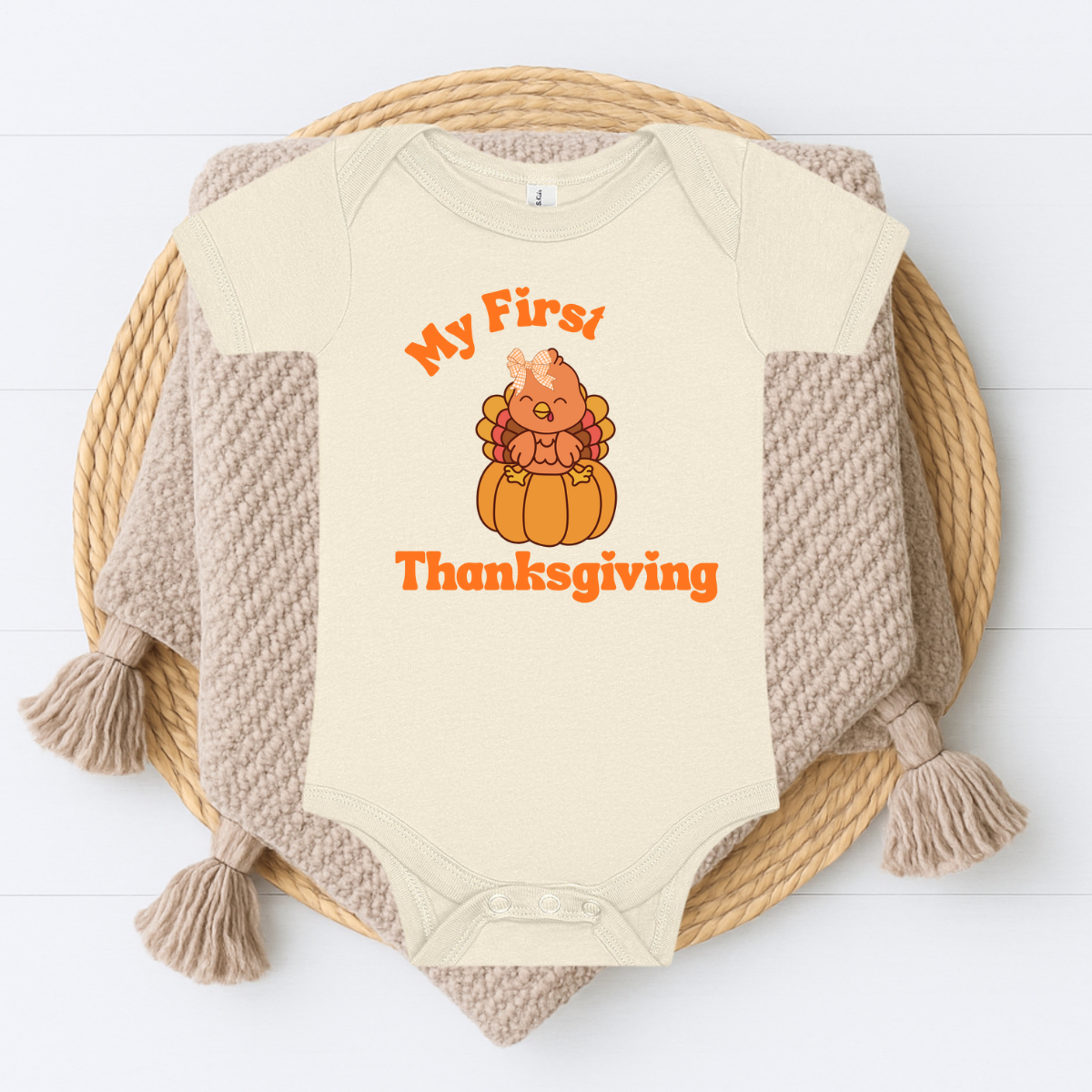 First Thanksgiving (girl) Onesie
