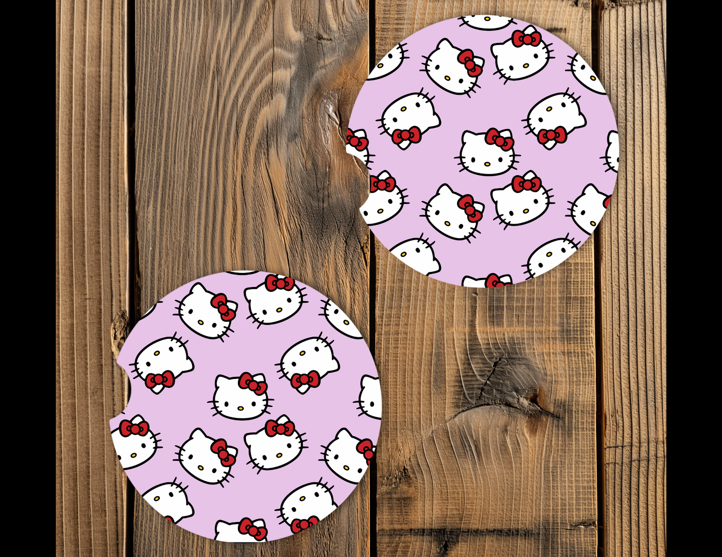 Car Coasters-H Kitty set of 2