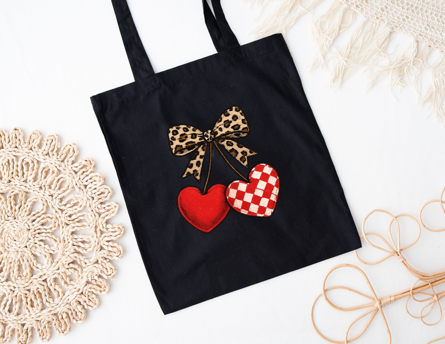 Heart Cherries tote