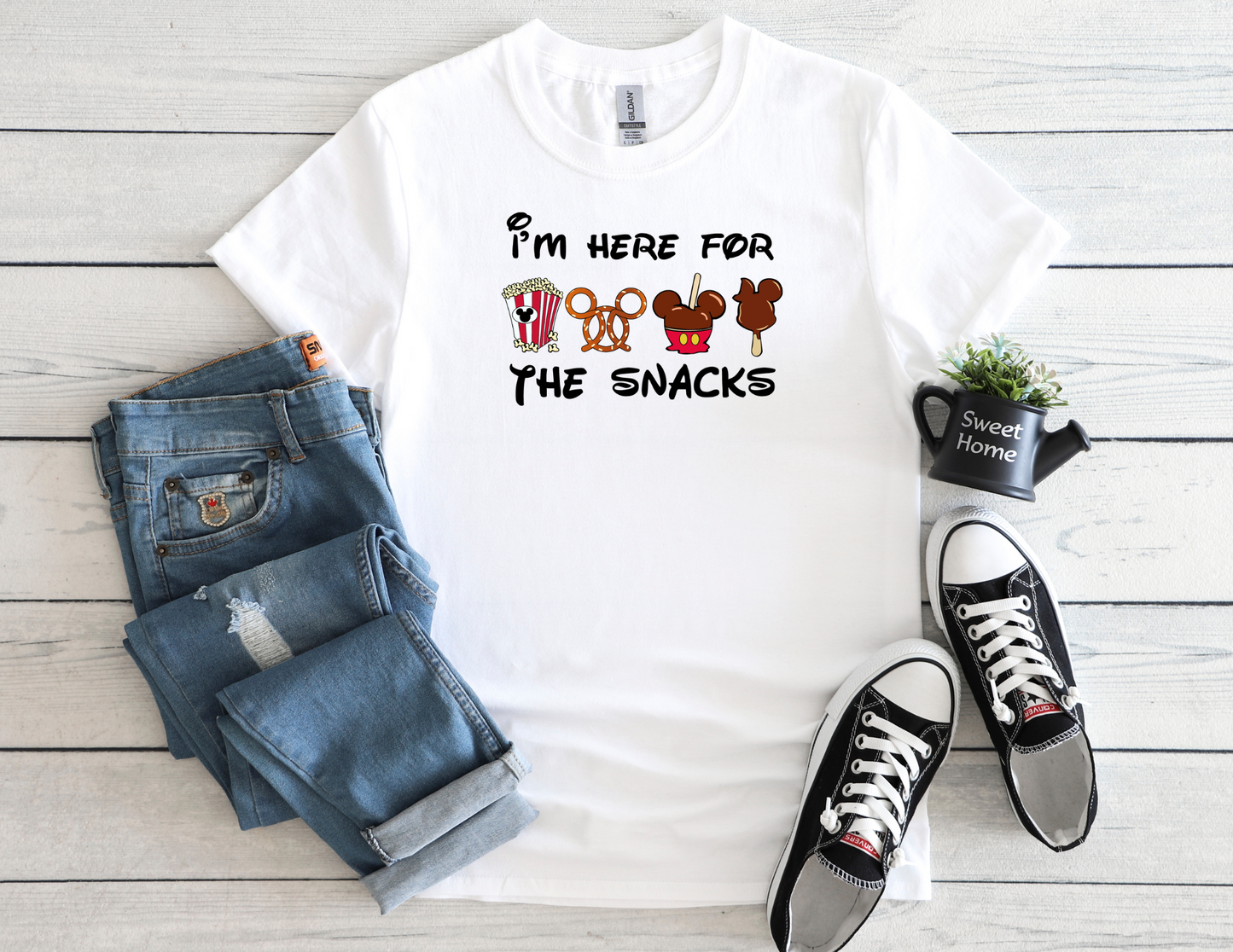 Here for the Snacks Pretzel Tee