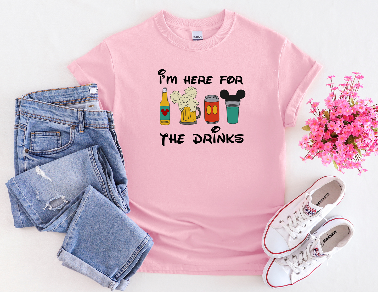 Here for the Drinks Beer Tee