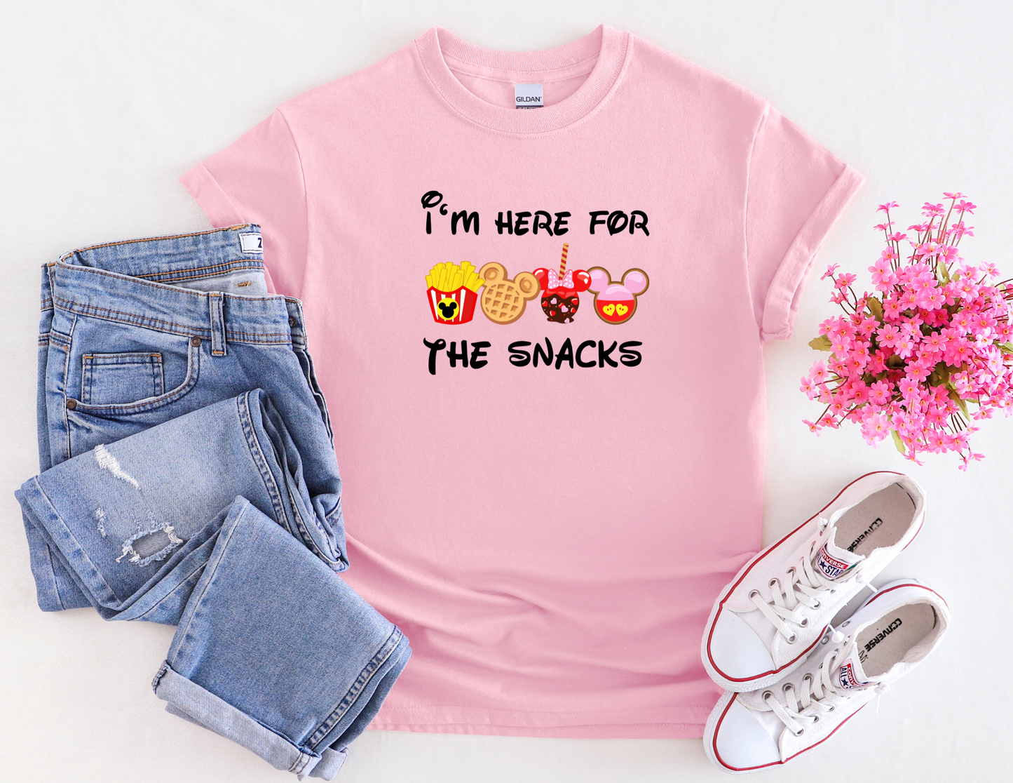 Here for the Snacks Waffle Tee