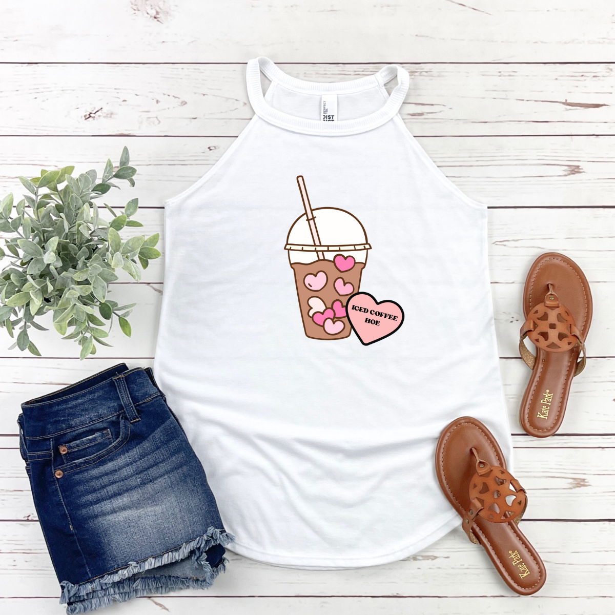 Iced Coffee Hoe Rocker Tank