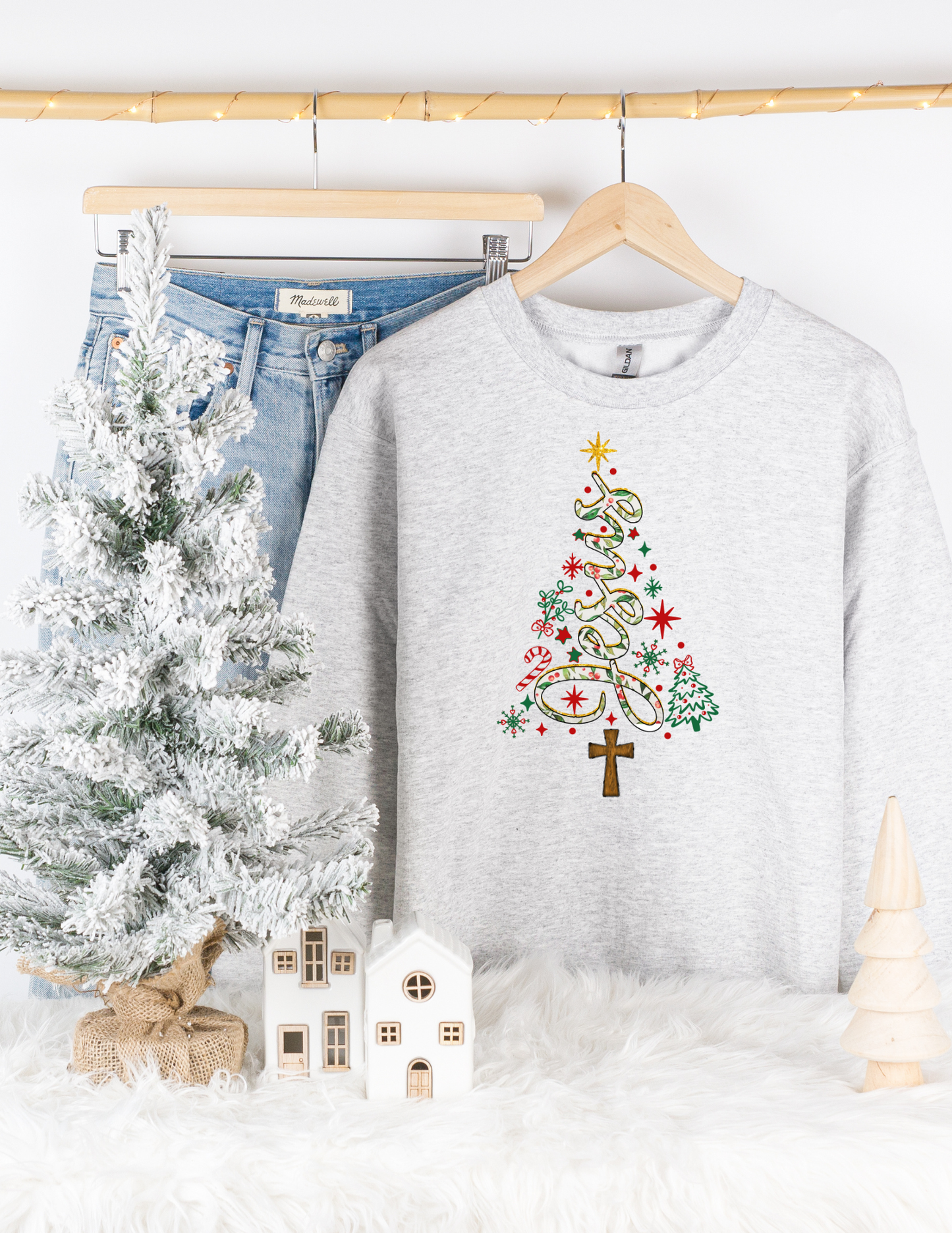 Jesus Tree (festive font) Tee/Sweatshirt