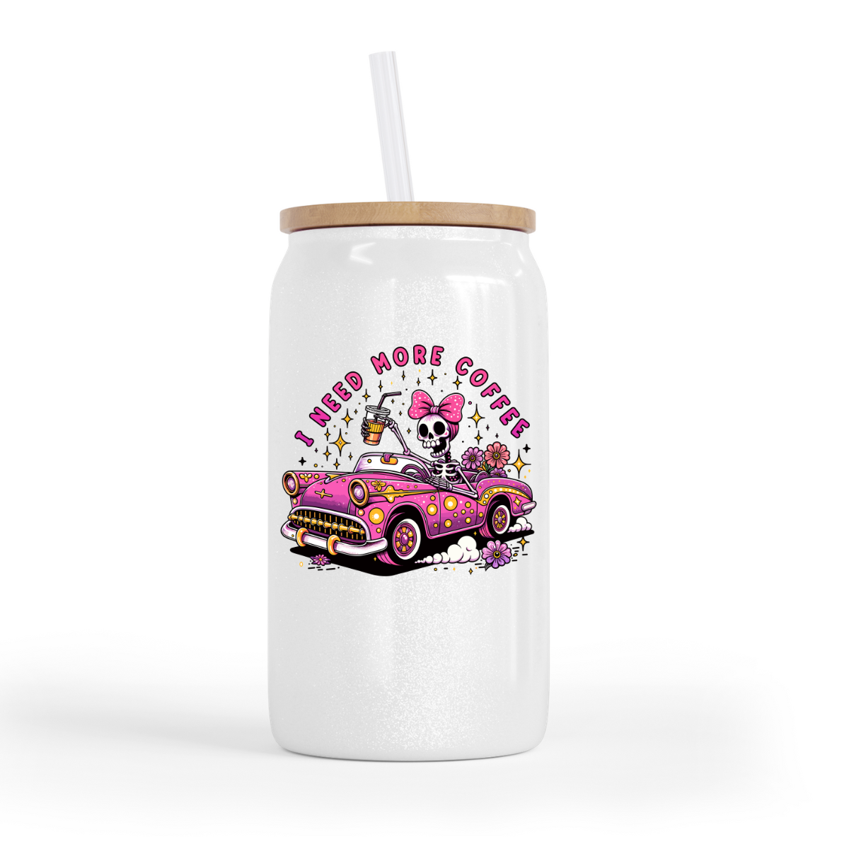 Need More Coffee Glass Can Cup