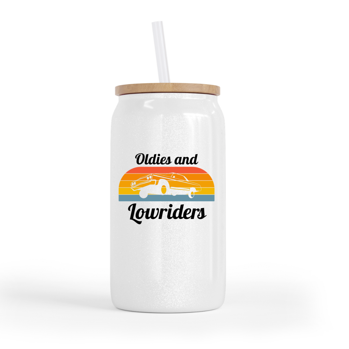 Oldies and Lowriders Glass Can Cup