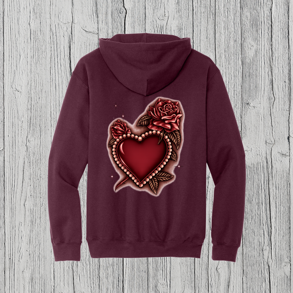 Pearl Heart Maroon apparel