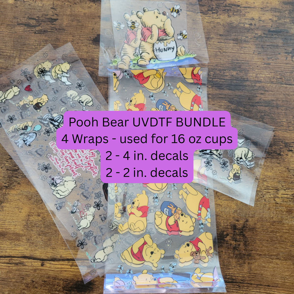 UV DTF Pooh Bear Bundle