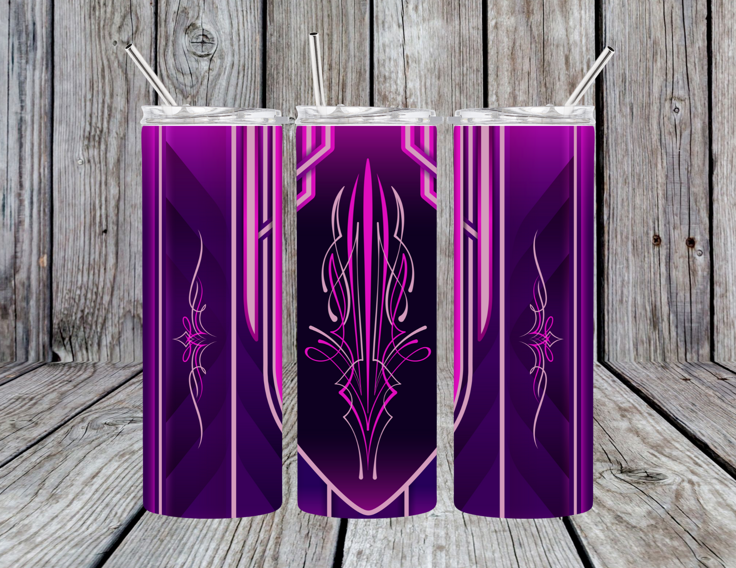 Pinstripe PURPLE tumbler