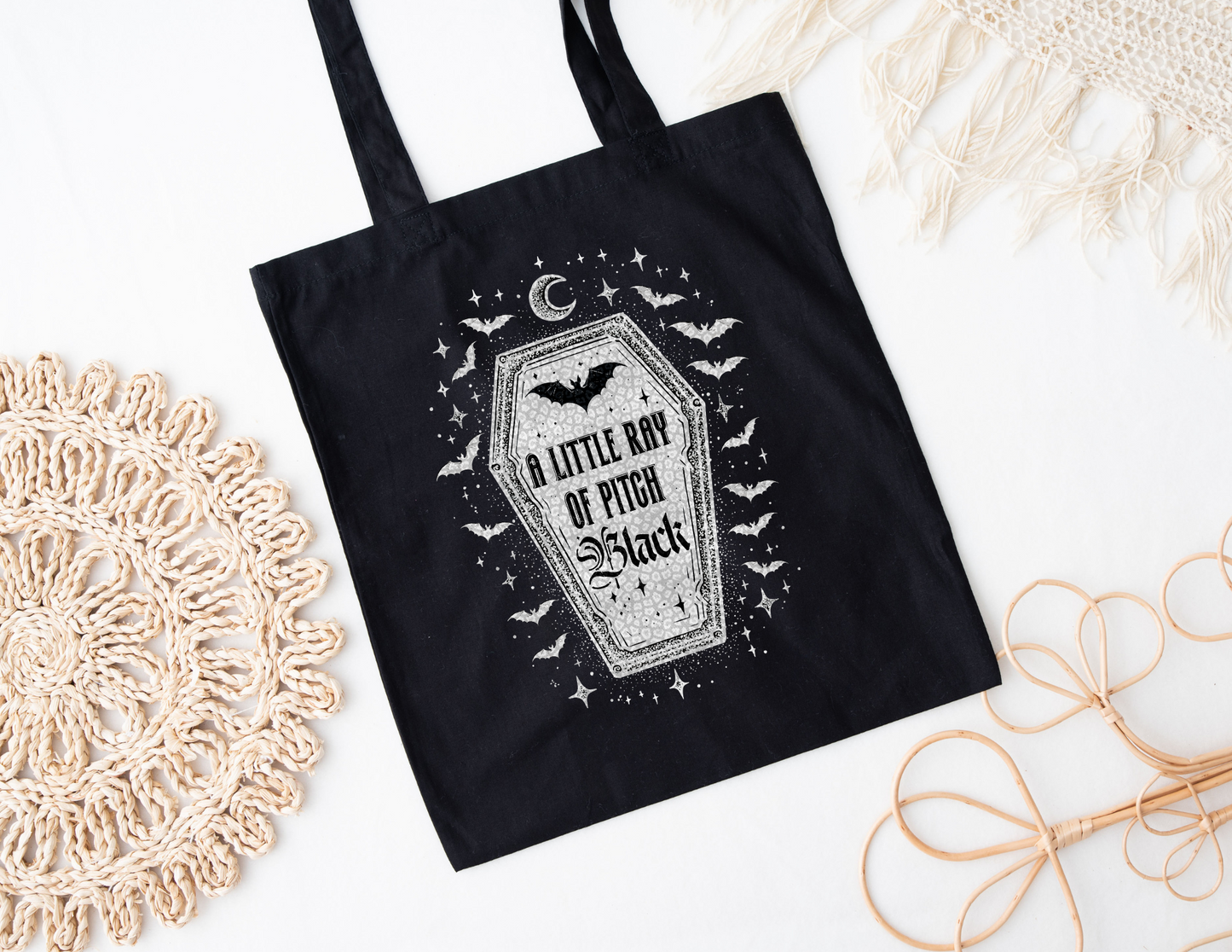 Ray of Pitch Black Tote Bag