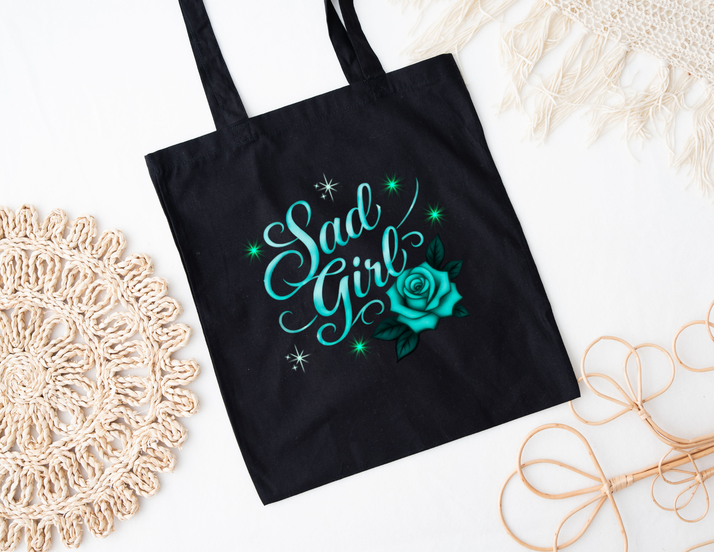Sad Girl Tote Bag (choose color)