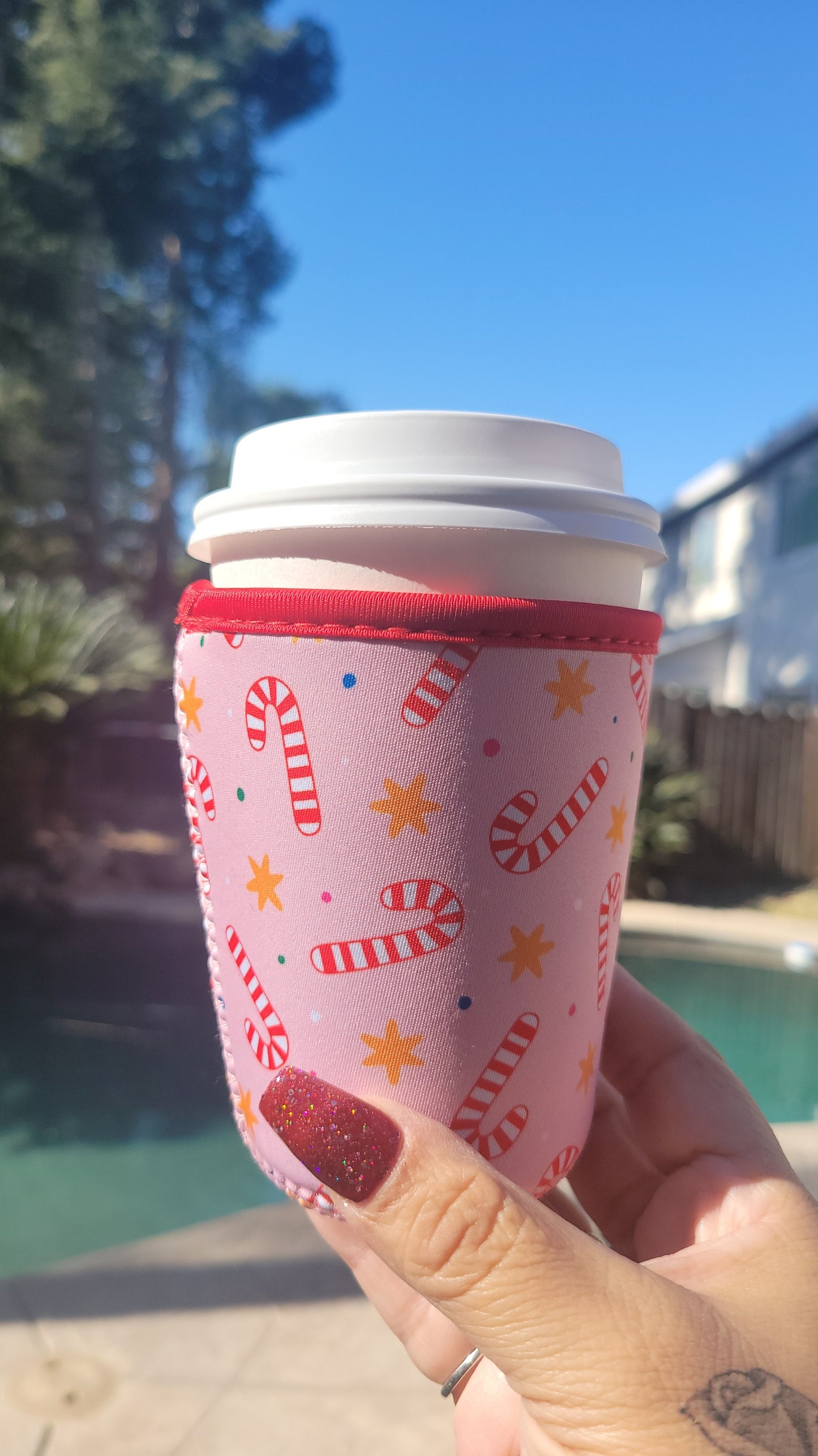 Candy Cane Cup Cozie (small)
