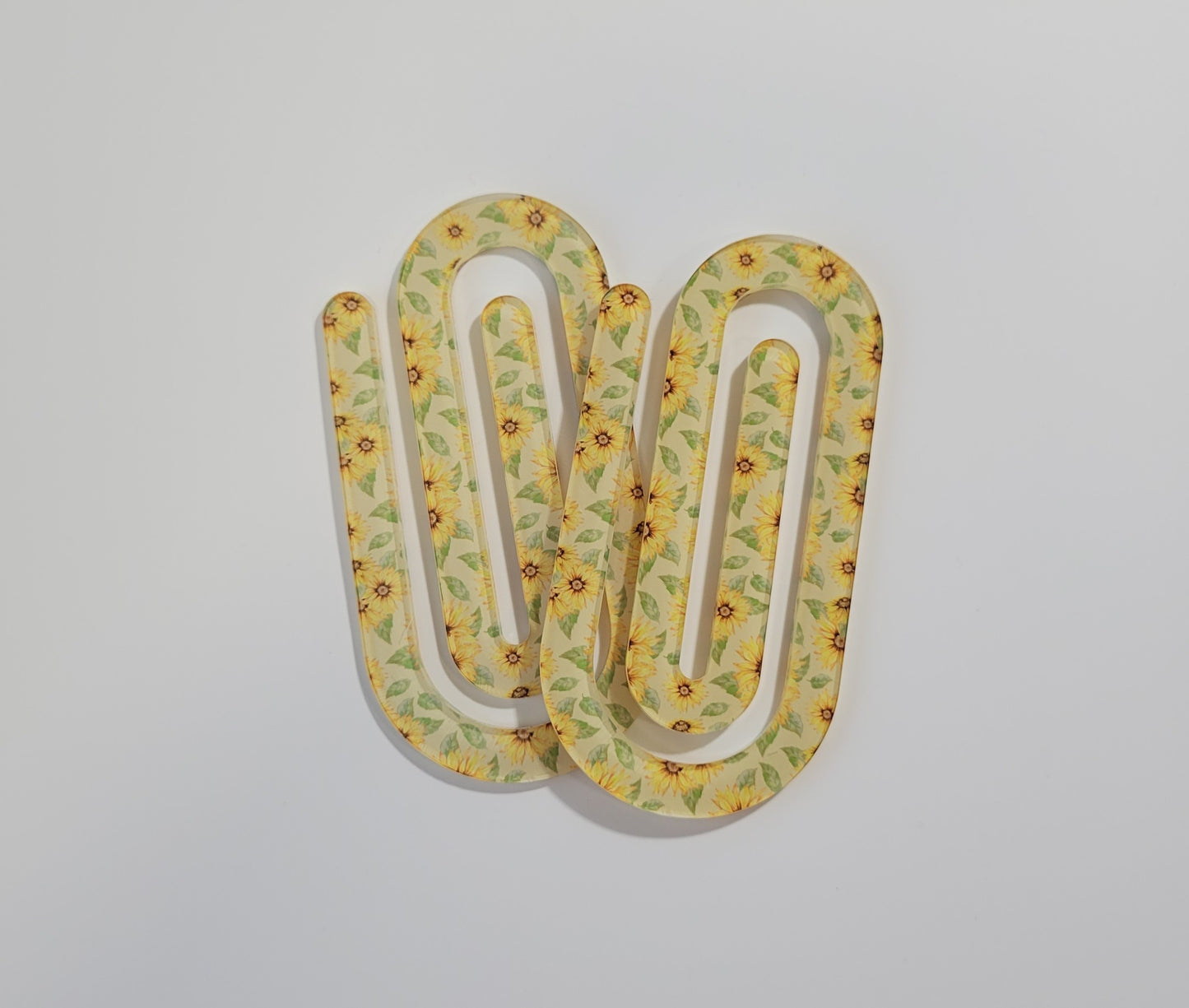 Acrylic Jumbo Paper Clip - Flowers