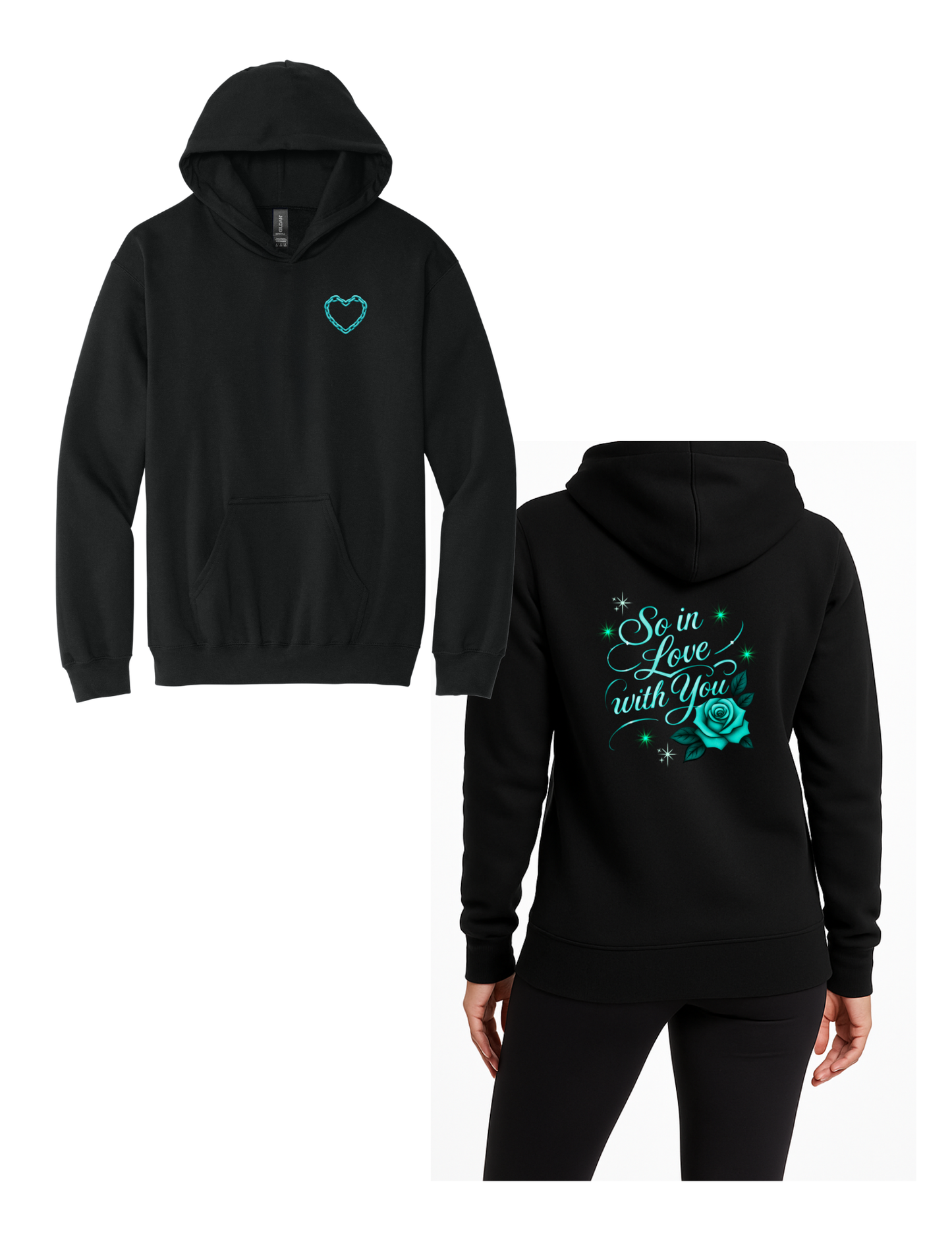 So in Love Teal Sweatshort/Hoodie