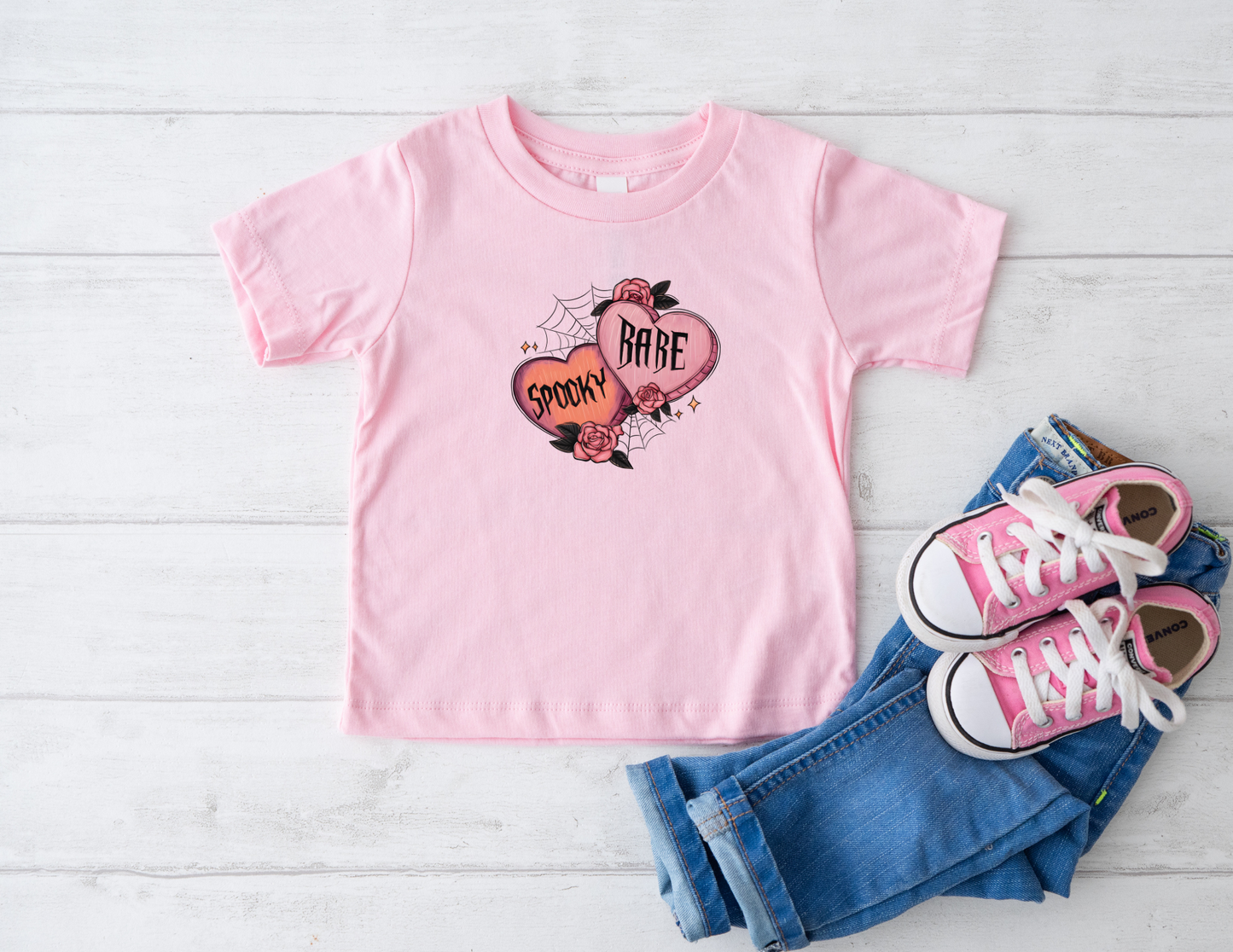 Spooky Babe Hearts Kids Tee