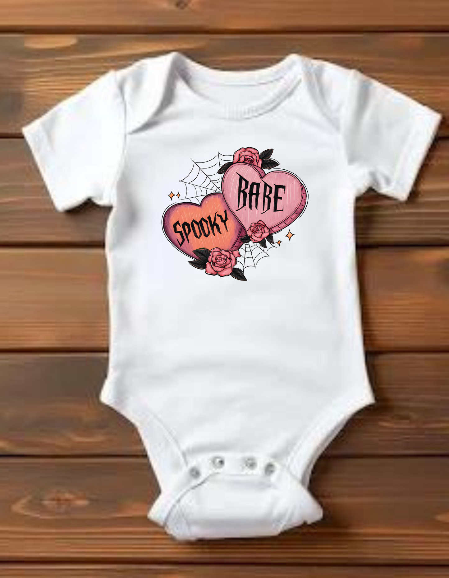 Spooky Babe Hearts onesie