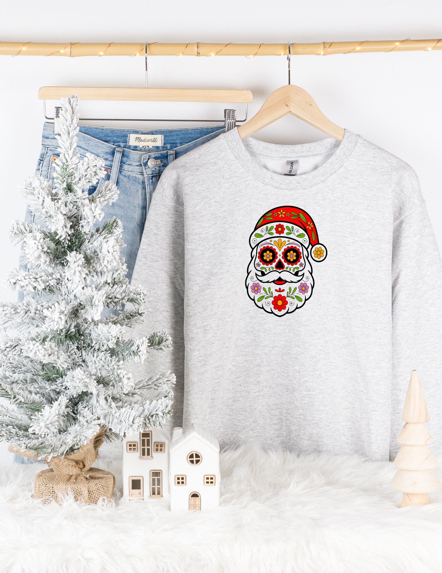 Sugar Skull Santa Tee/Sweatshirt