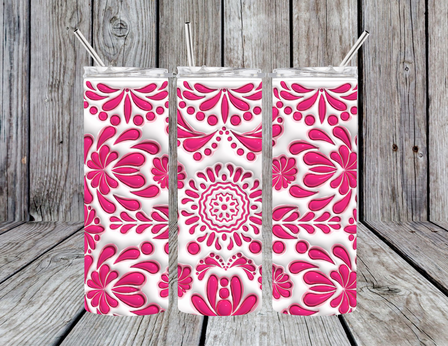 Talavera Hot Pink Tumbler