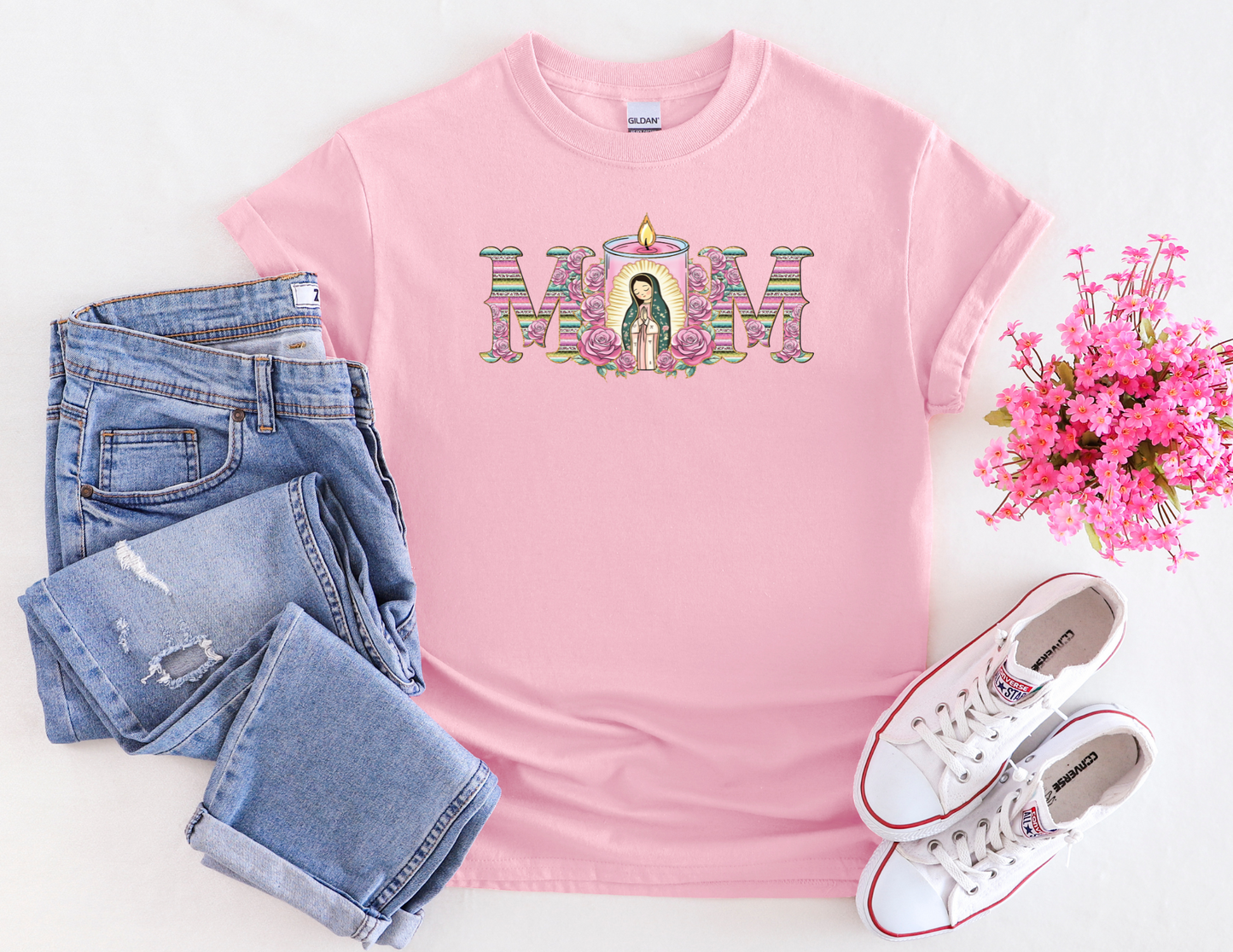 V Mary Mom pastel Tee