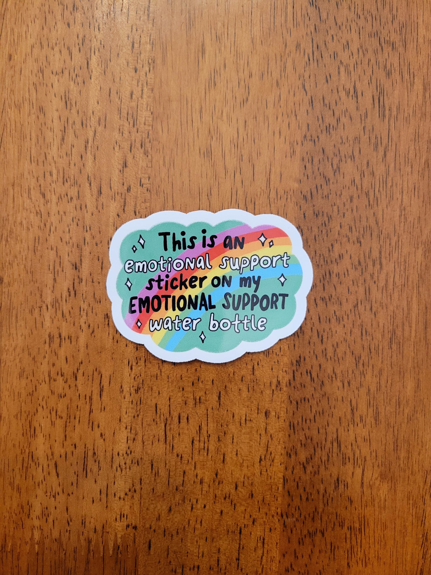 Emotional Support Sticker White Vinyl Sticker