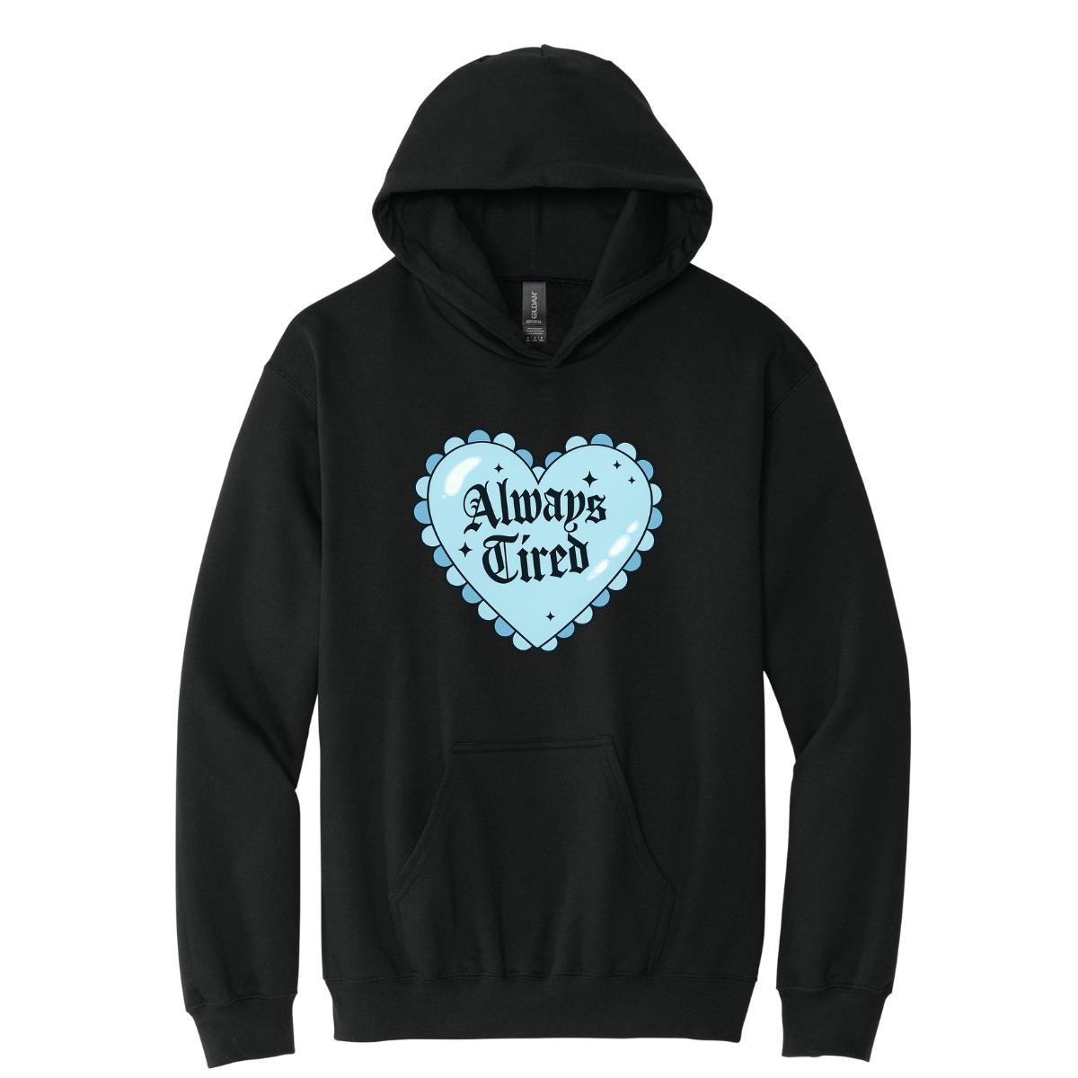 Always Tired (blue) apparel