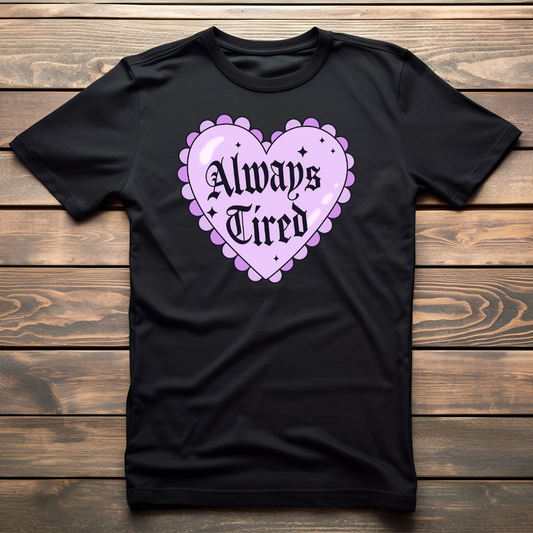 Always Tired (purple) apparel