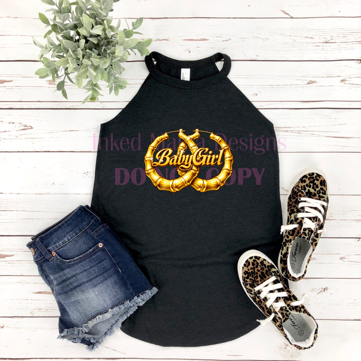 Baby Girl Hoops Tee or Tank