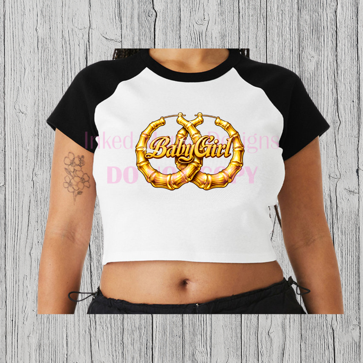 Baby Girl Hoops crop top apparel