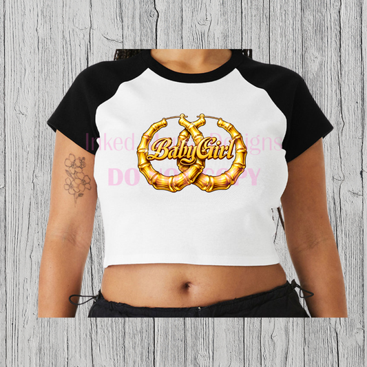 Baby Girl Hoops crop top apparel