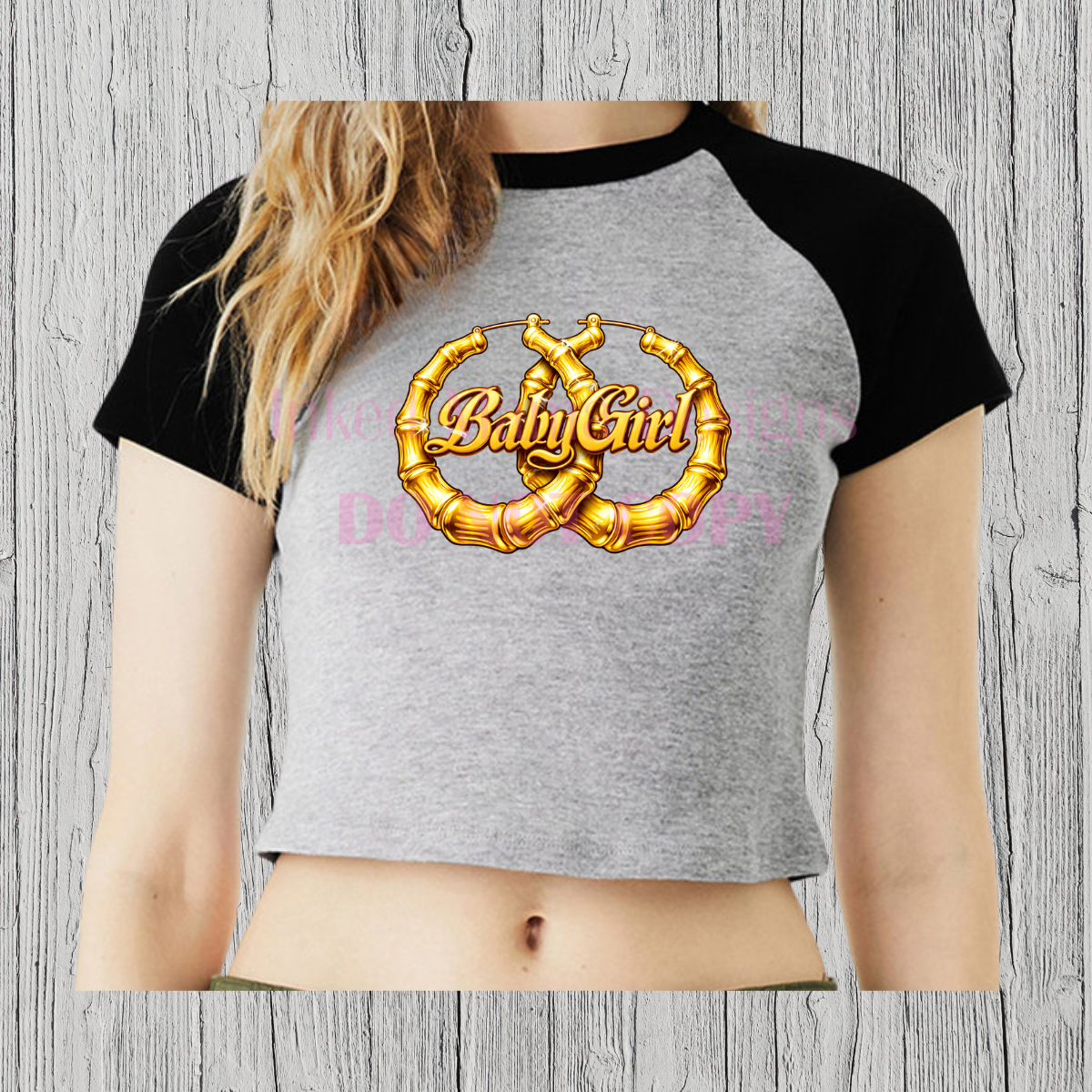 Baby Girl Hoops crop top apparel