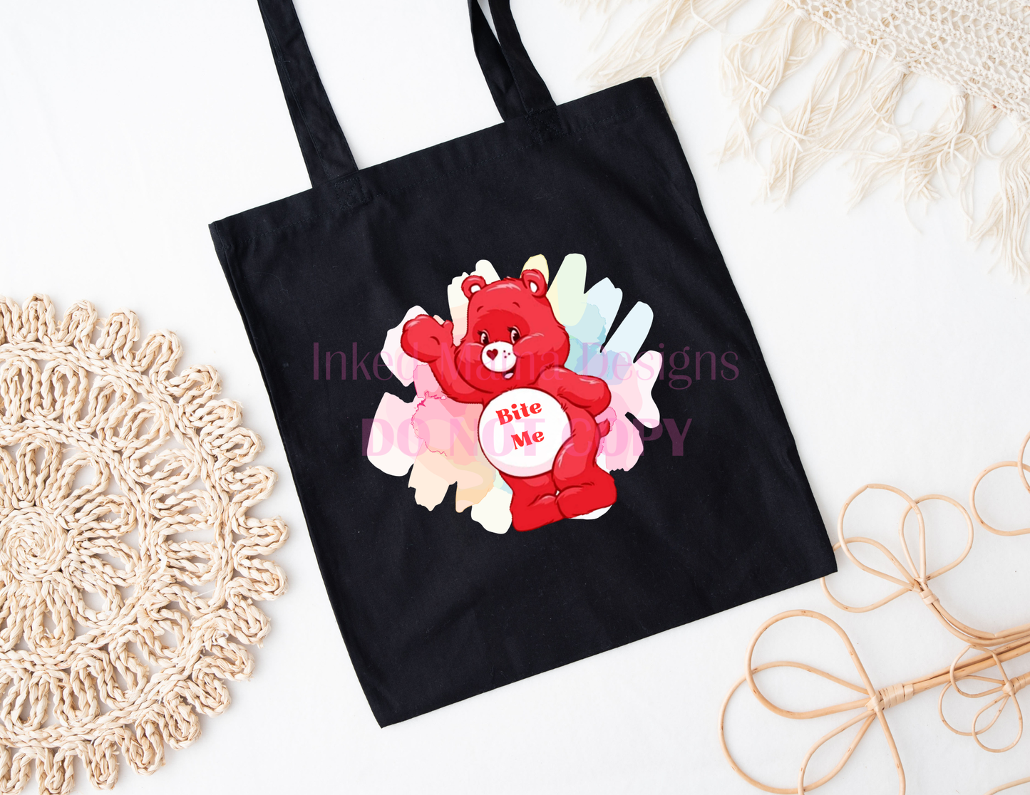 Don't Care Bear Tote Bags