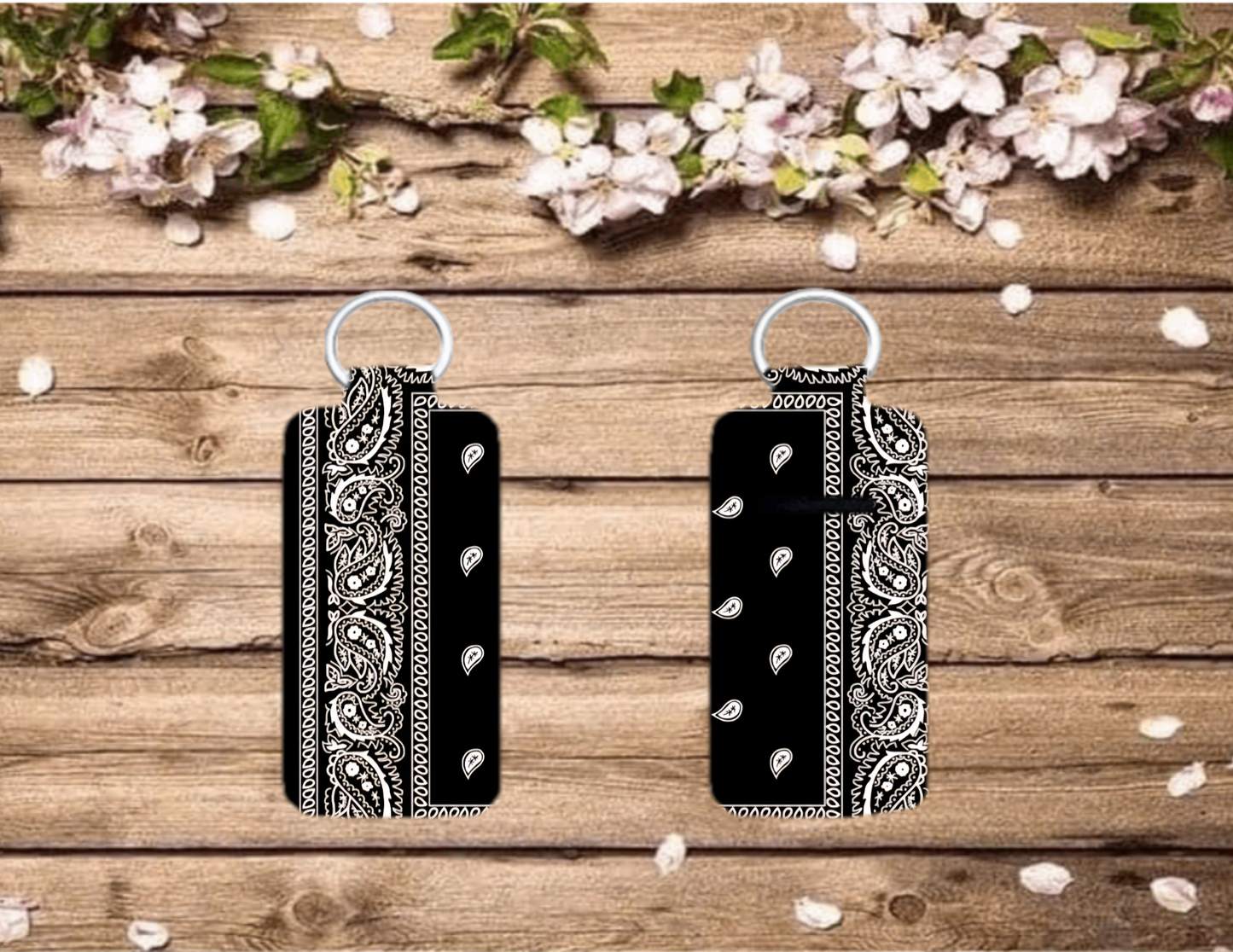 Bandana Chap Stick Keychain (choose color)