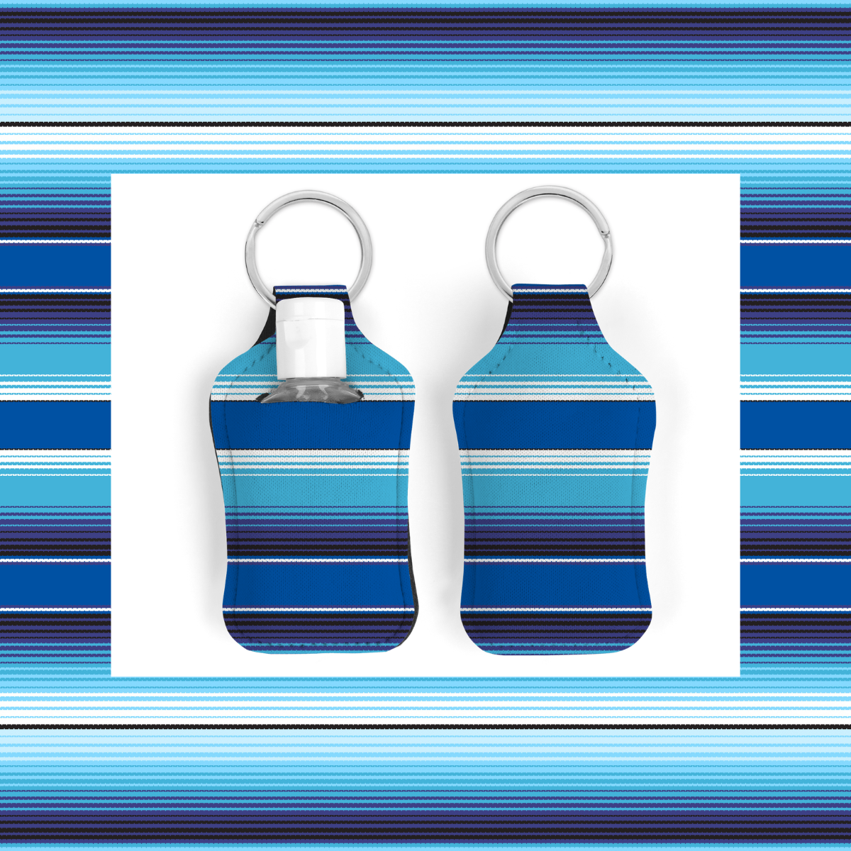 Sarape Hand Sanitizer/Lotion Keychain (choose color)