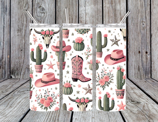 Boots and Cactus Tumbler