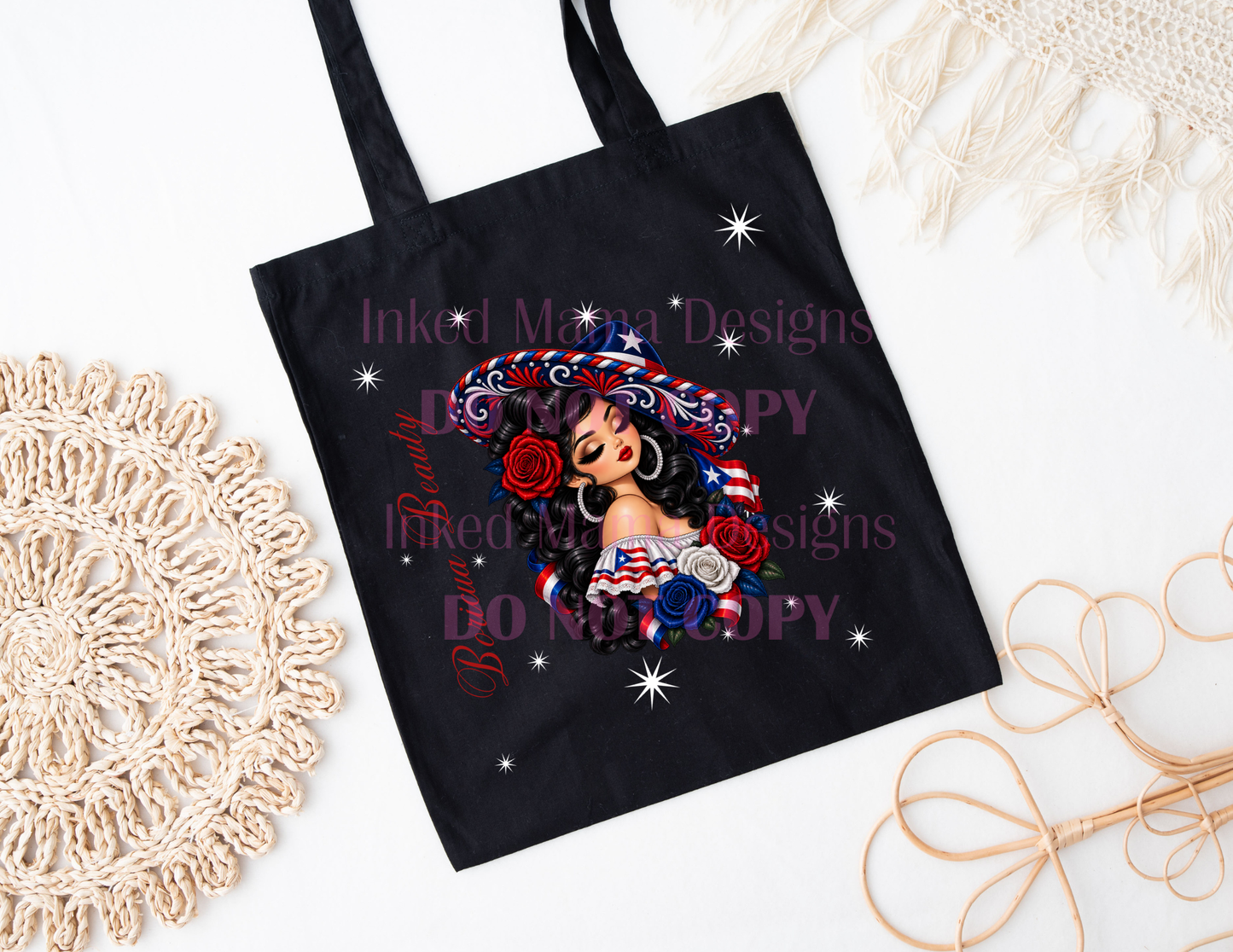 Sombrero Girl Tote Bags