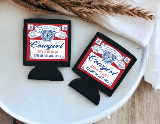 Can Cooler-Bud Cowgirl set of 2