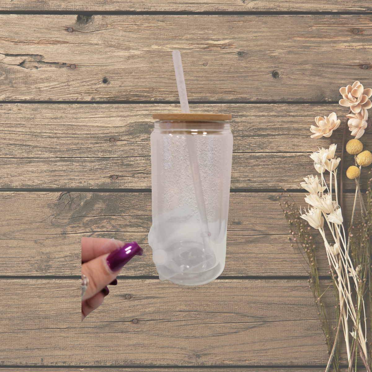 Clear Glass Snowglobe cup
