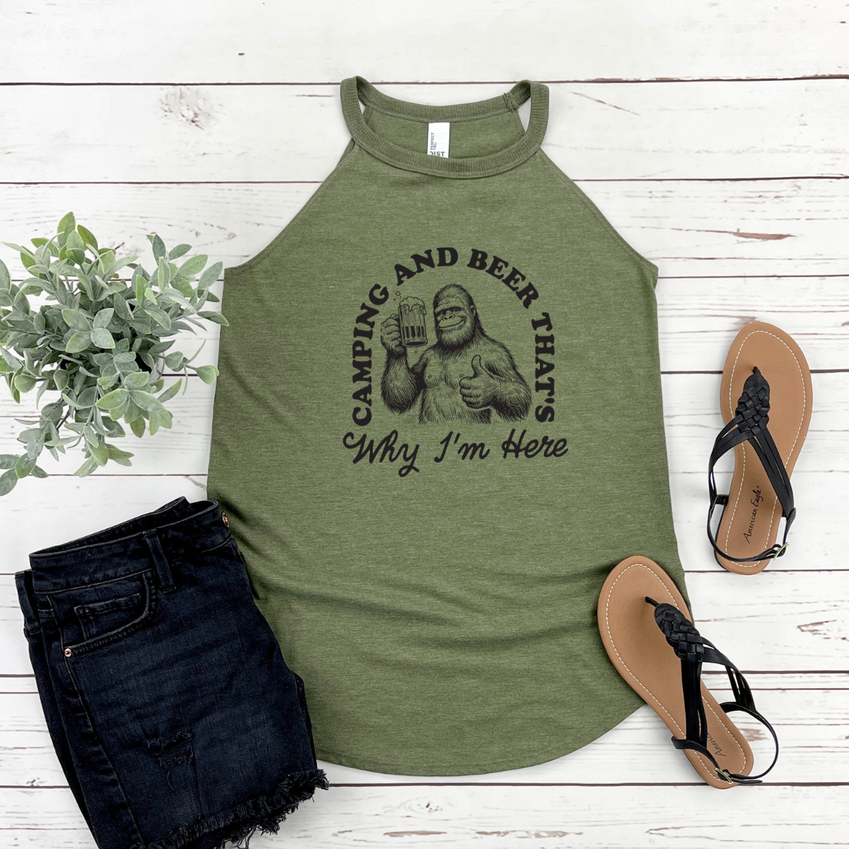 Camping and Beer Tank Top