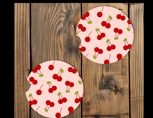 Car Coasters-Cherries set of 2