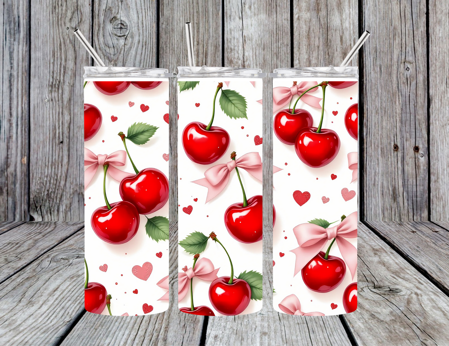 Cherries w/Bows Tumbler